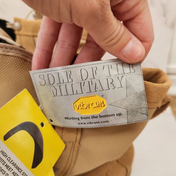 NWT Belleville 330 High Clearance Steel Toe Boots Tan Suede Combat Vibram 6.5 - Picture 13 of 14